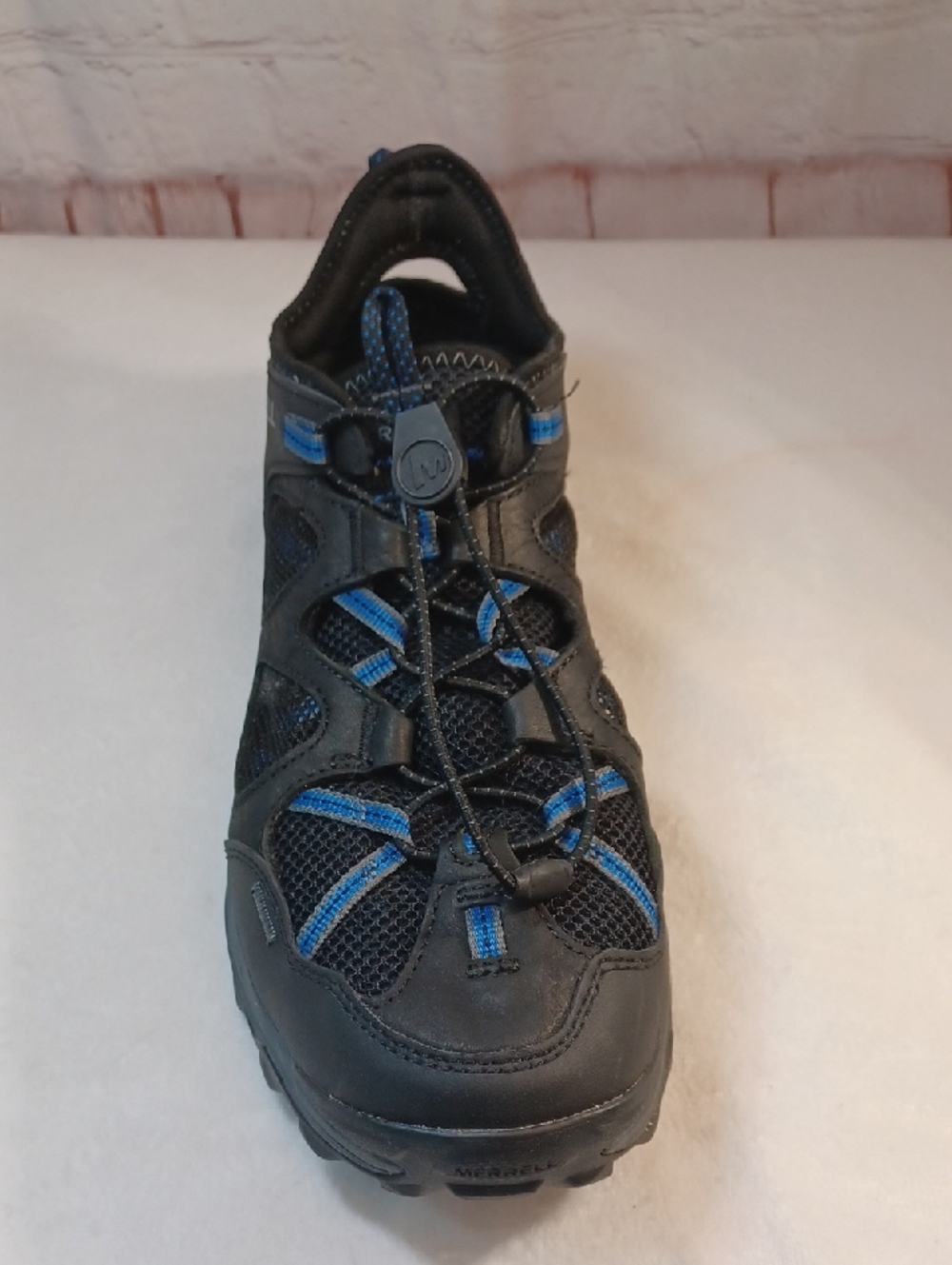 merrell mens size 11 water hiking trail shoes quick lace black blue - Picture 5 of 13